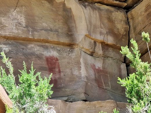 Red pictographs