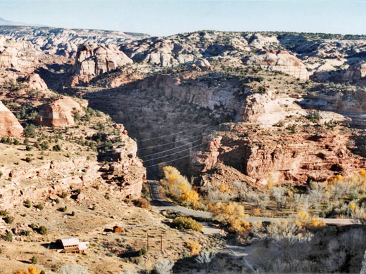 The road across the Escalante River