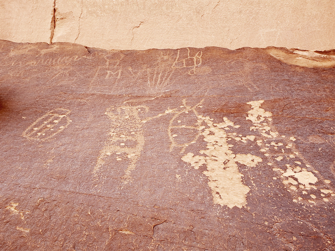 Petroglyphs and graffiti